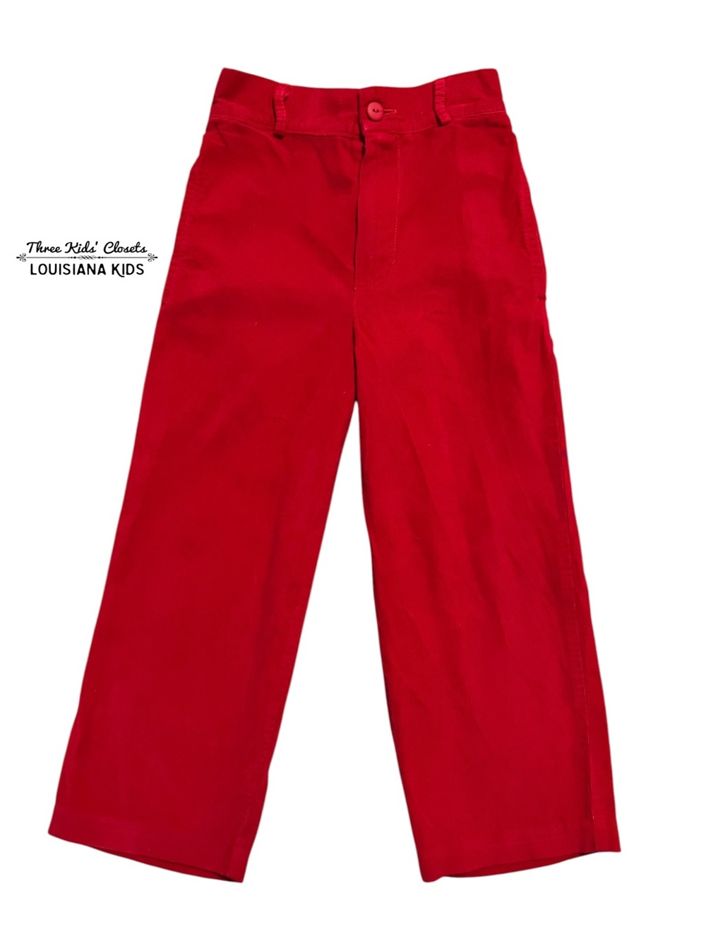 Rags Land Ragsland 5Y Bright Red Corduroy Pants